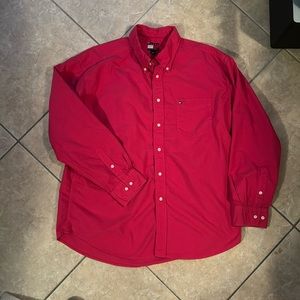 Men’s Tommy Hilfiger Long Sleeve pink Button down shirt